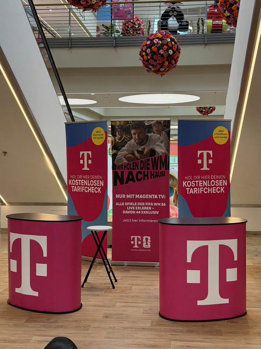 Telekom Promotion Stand bei Point Promotion